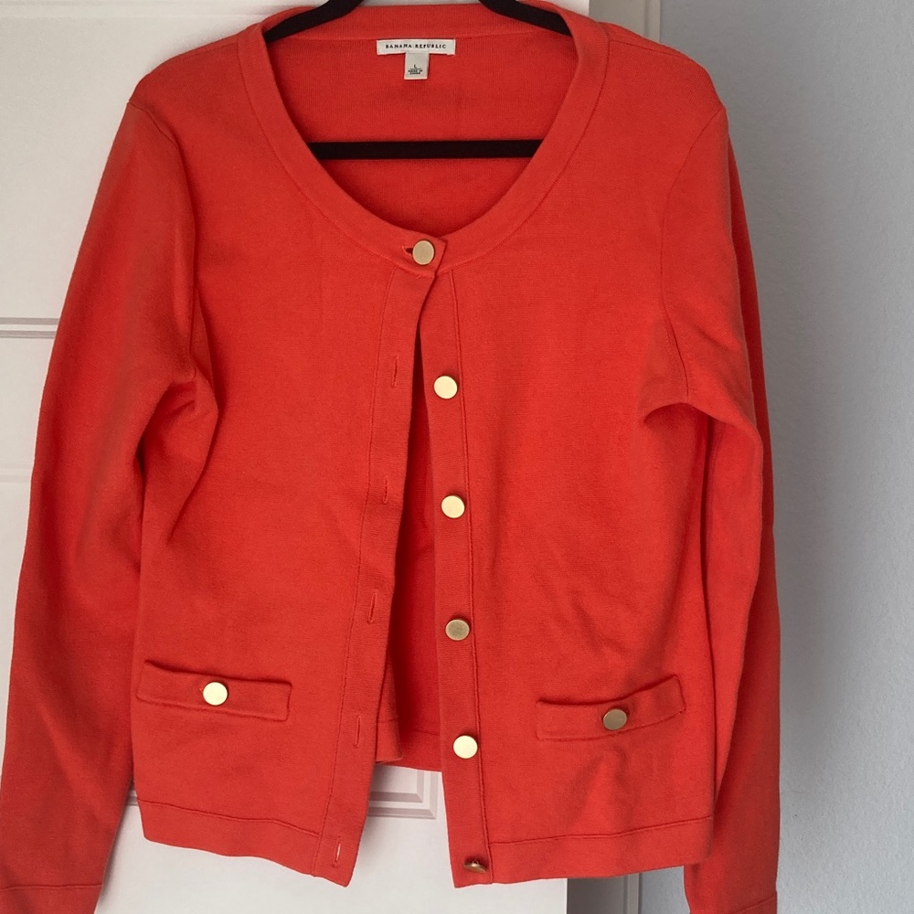 Banana Republic cotton knit jacket